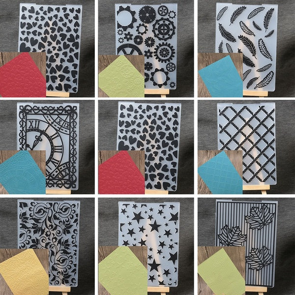 Modèle de dossier de gaufrage en plastique pour fond de carte de Scrapbooking bricolage faisant du papier artisanal de gaufrage