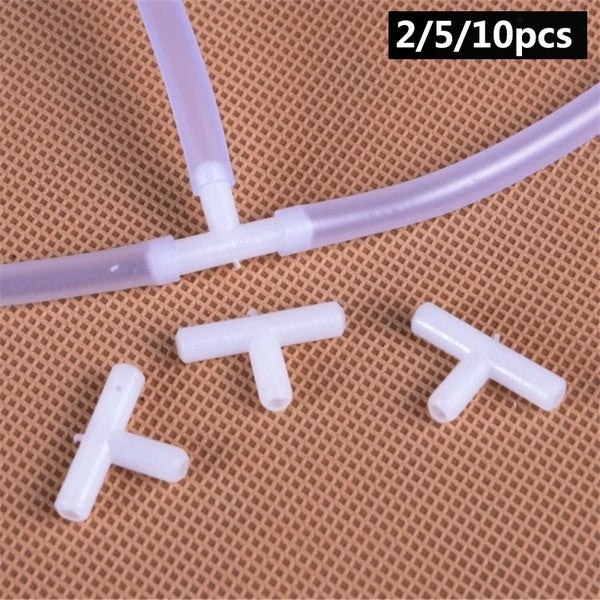 4mm Plastic T Shape Tee 3 Way Hose Joints Fish Tank Aquarium Air Pump Tubing Connectors Aquarium Accessories Fish Tank Supplies