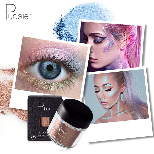 Health & Beauty Pudaier 28 Colors Fine Powder Body Glitter for Face Eye Festival Makeup Diamond Pearl Highlight Powder Eyeshadow Cosmetics