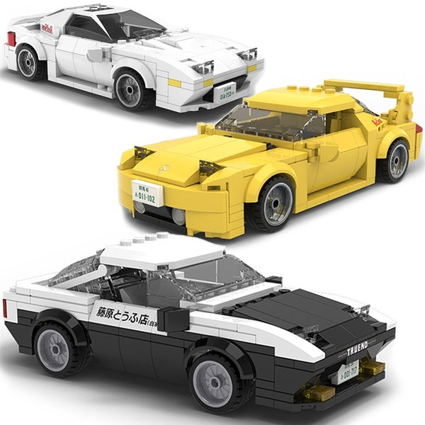 New AE86 Building blocks Cars Initial D Car Model Assembly Toys DIY Bricks Kits for Kids Children Gifts