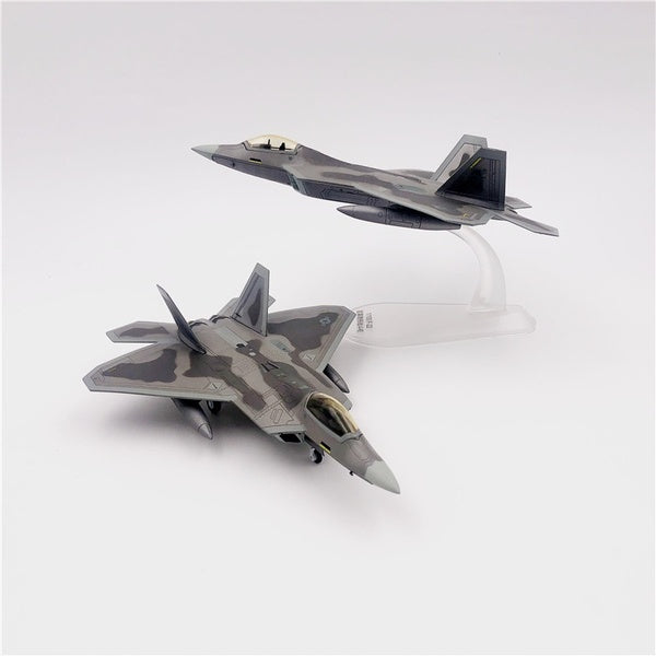 New 1: 100 Scale Alloy Diecast Military Model USAF F-22 Raptor Fighter Aircraft Model Plane Toy For Collection Souvenir Gift Home Office Decoration