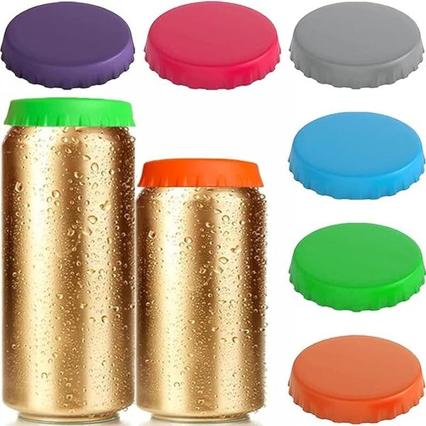 Silicone Soda Can Lids,2 Pack BPA-Free Reusable Silicone Can Covers, Can Stopper or Protector for Soda, Beer, Drink, Juice, Coke, Beverage, Fits Stan