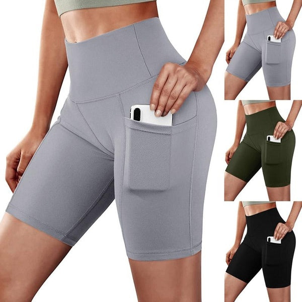 Women's Yoga Pants High Waist Fitness Pants Solid Color Lift Buttocks Pants Ladies Sport Pants