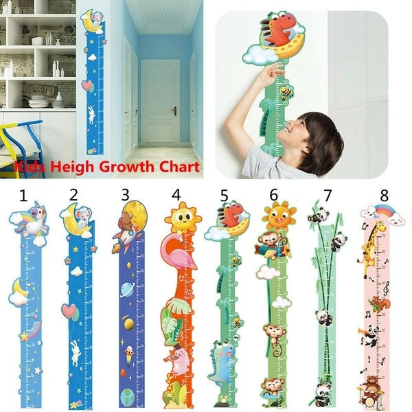 Cartoon Heigh Growth Chart for Kids Height Measurement Ruler Wall Decorations