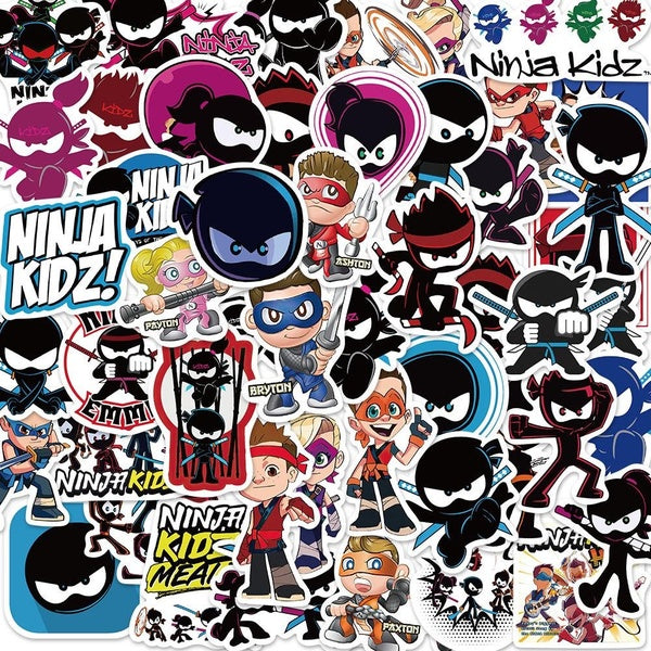 10-50Pcs Cartoon Game Ninja Kidz Stickers Ninja Kids Figure Graffiti Stickers for DIY Luggage Laptop Skateboard Motorcycle Bicycle Stickers