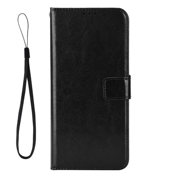 Leather Flip Case for ZTE Nubia Red Magic 9 Pro Blade A72 A73 A54 A34 Blade V40 V50 Vita with Wrist Strap Card Slot Book Wallet