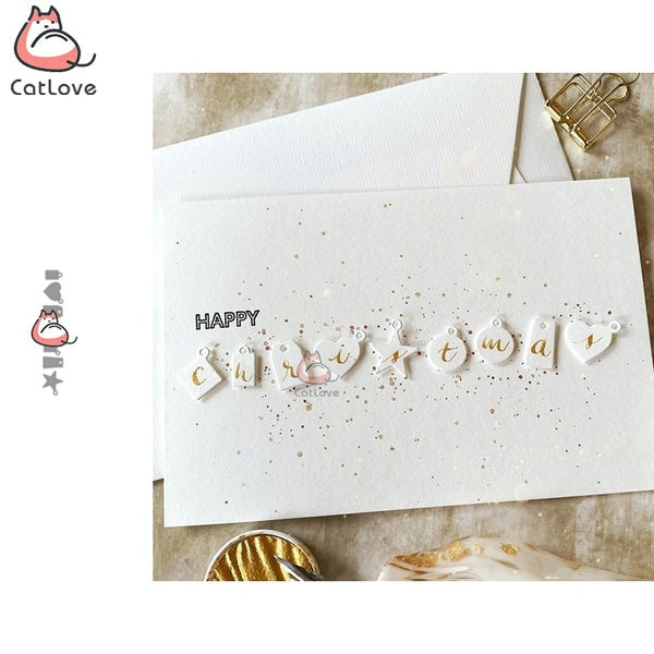 Catlove Mini pendentif matrices de découpe en métal Scrapbooking moule couteau pochoir découpe carte faisant artisanat gaufrage nouveaux matrices pou