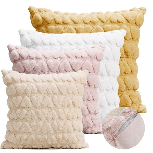 1-2pcs Plush Pillowcase for Living Room Decorative Pillow Case Love Pillow Cover Sofa Cushion Cover Bedroom Pillow Cover 45x45cm