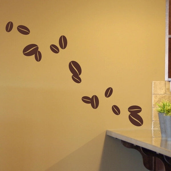 Coffee Beans-Kitchen Dining Kithchen Wall Art sticker Home Decor Vinyl Decal