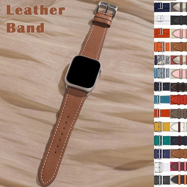 Leather Band for Smart Watch Ultra 2-Ultra 49mm 9 8 7 45mm 41mm 6 SE 44mm 40mm 38mm 42mm，Single Tour Women Men Soft Bracelet Strap Belt Accessories f Matron Inn