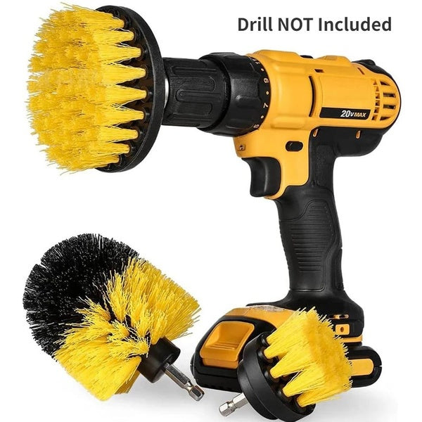 2-3.5-4''Electric Scrubber Brush Drill Brush Kit Plastic Round Cleaning Brush Tool for Glass Car Tires Bathroom Nylon Brushes