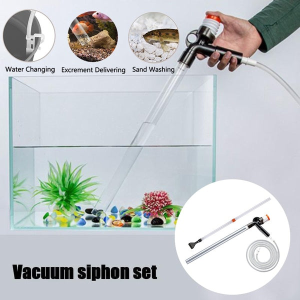 AquariumTank Cleaner Release Aquarium Vacuum Siphon Pump-Fish Tank Drainer Gravel Cleaner Water Filter