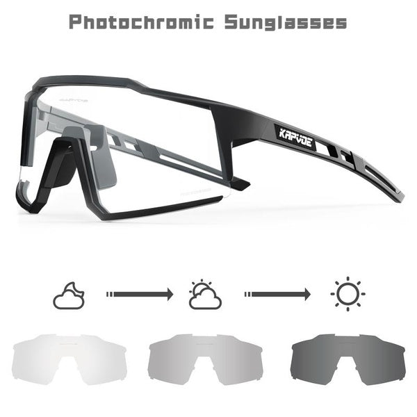 Photochromic Cycling Glasses Outdoor Sports Sunglasses Discoloration MTB Road Bike Goggles UV400 Bicycle Eyewear