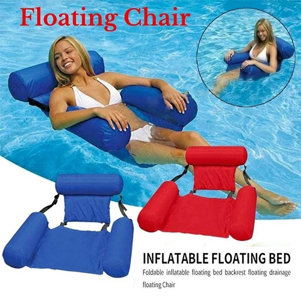 Summer Inflatable Foldable Floating Row Swimming Pool Water Hammock Air Mattresses Bed Beach Water Sports Lounger Chair Seatings