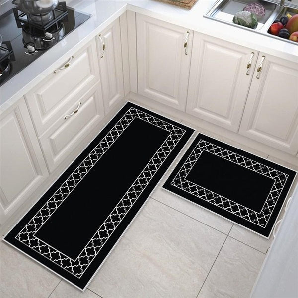 2Pcs-1Set Floor Mat Set, Soft Non-slip Bathroom Carpet Kitchen Mat, Machine Washable Bathroom Mat Home Decoration, Suitable For Kitchen, Bathroom, Fl