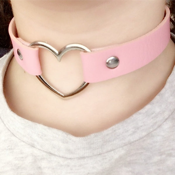 1 pcs Nouvelle Mode Punk Goth Rivets Choker Row En Cuir Collier Collier Amusant