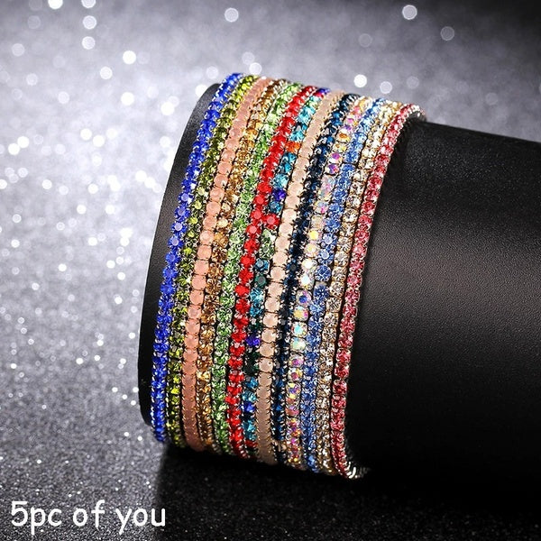 Elastic Force Bracelet for Women Crystal rhinestones Wedding Bracelets & Bangles Resin drill Bangles Jewelry Gift