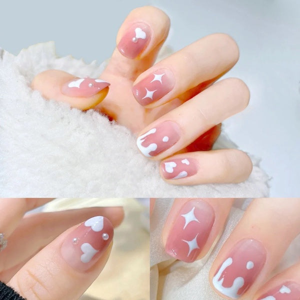 1 Sheet Printed Glitter Nail Wraps Full Nail Art Polish Stickers Adhesive Nail Wrap Stickers Shine Nail Decals Strips False Nail Gradient Manicure (M