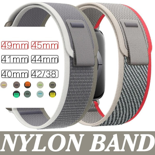 Nylon Band for Smart Watch Ultra 2-Ultra 9 8 7 49mm 45mm 41mm 44mm 40mm 42mm 38mm for Smartwatch Series 6 SE 5 4 3 2 1,Sport Men Bands Strap Bracele