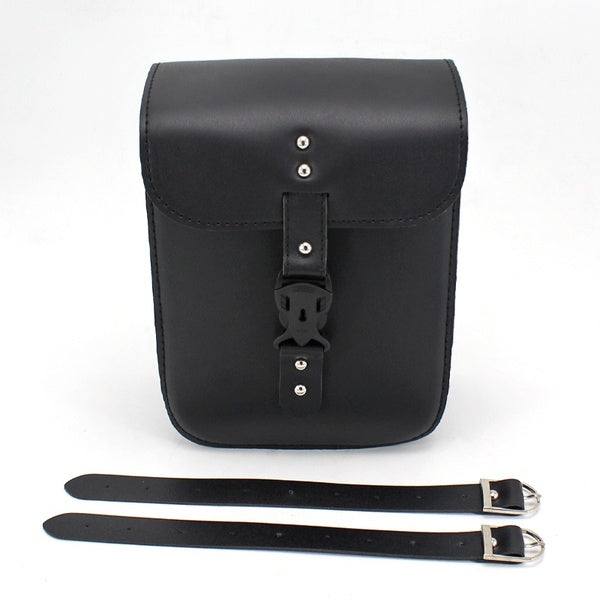 Motorcycle Saddle Bag Pu Leather Front Fork Tool Bag Handlebar Luggage Bag Dual Sport bike Old School Bobber Touring