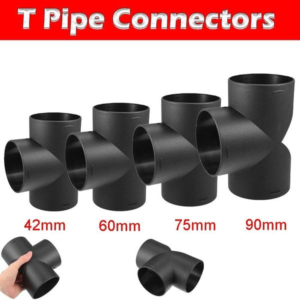 42mm-60mm-75mm-90mm Parking Heater Exhaust T Pipe Connectors Air Vent Ducting Outlet Parts For Eberspacher Webasto