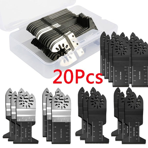New 20-10-5PCS Saw Blade Metal Wood Oscillating Multi-tool Quick Release Saw Cut Blades
