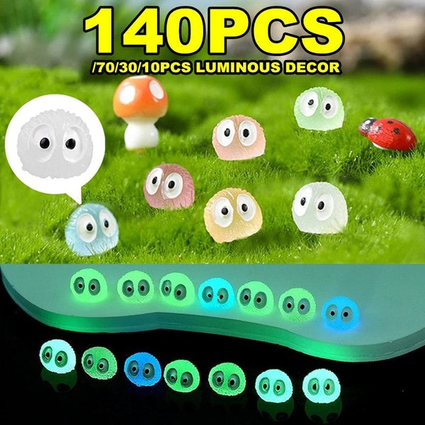 140-70-30-10 PCS Mini Boules Elfes Lumineux Figurine Résine Ornements Miniatures Décoratifs Brillant Dans Le Noir Diy Fish Tank Maison En Pot Décor F