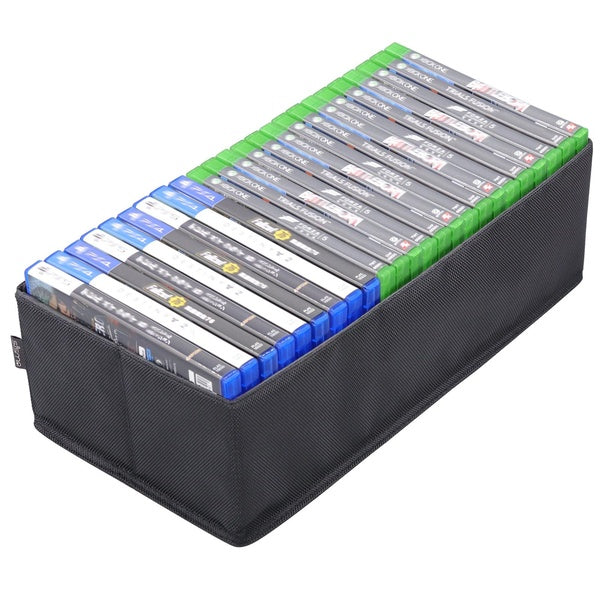 Sisma Étui de rangement pour jeux vidéo compatible avec Xbox PS5 PS4, peut contenir environ 22 à 25 disques de jeu, organisateur de jeux pour la mais