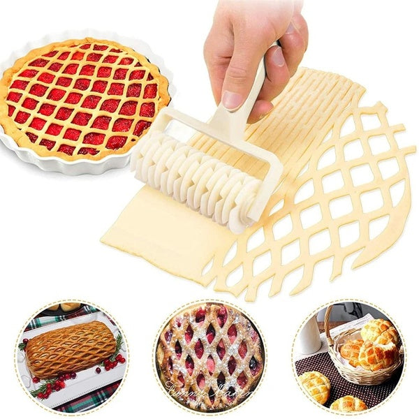 1 PC outil de cuisson en plastique tirer filet roue couteau Pizza pâtisserie treillis coupe-rouleau pour pâte Cookie Pie artisanat cuisine accessoire
