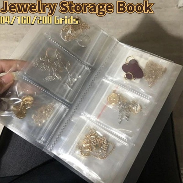 Transparent Jewelry Storage Book Organizer Jewelry Storage Album For Rings Necklace Bracelets Stud Earrings Storage Bag