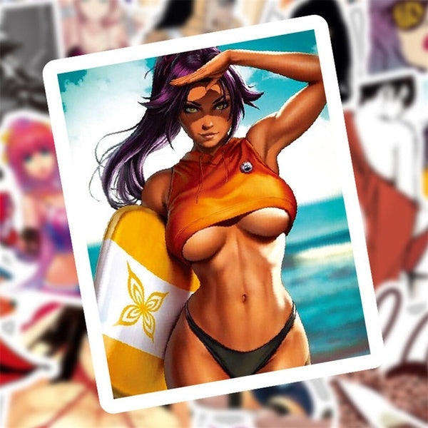 50pcs Cute Girls Stickers Waifu Sticker Anime Girls graffiti Stickers for DIY Luggage Laptop Skateboard Motorcycle Bicycle Stickers