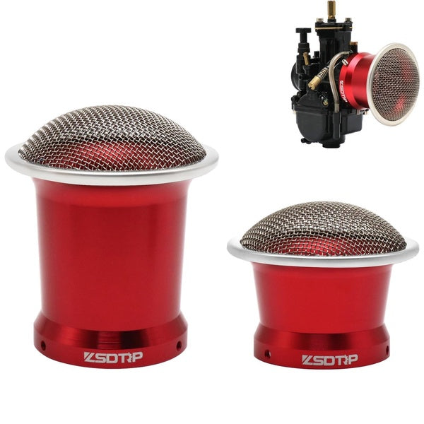 Carburetor Air Filter Clean Velocity Stack 50-55mm Short -Long CNC Aluminium Alloy With SUS304 Mesh For PW. K 21-34mm Carb Moped Pit Dirt Bike ATV Sco