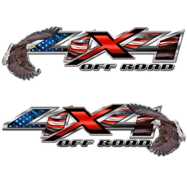 x2 4x4 American Eagle Silverado Truck Decal Set