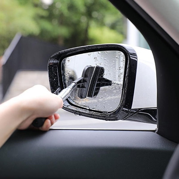 1Pc Portable Rainy Glass Window Cleaning Tool Wiper Extendable Handle Car Side Mirror Squeegee Telescopic Rearview Mirror Squeegee