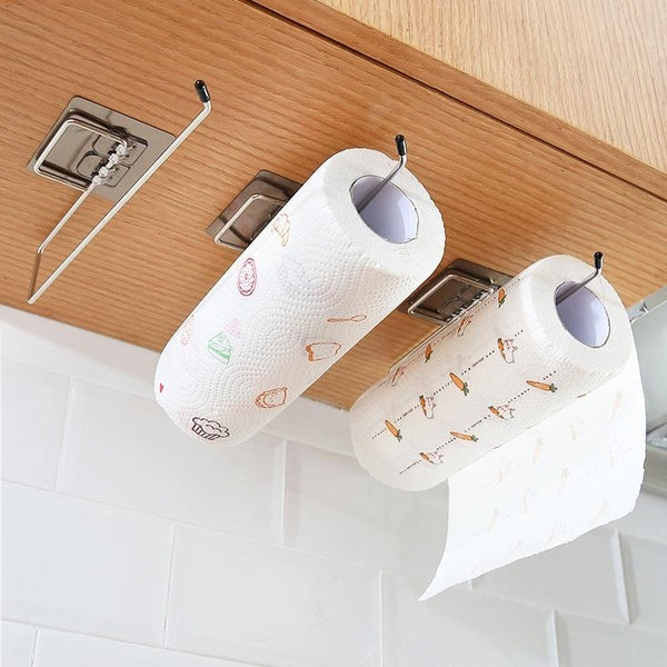 1-2Pcs Hanging Toilet Paper Holder Roll Paper Holder Bathroom Towel Rack Stand Kitchen Stand Paper Rack Home Storage Racks