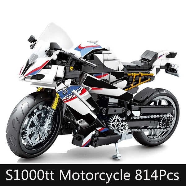 2021 New 812Pcs Super Spoort Motorcycle S1000tt Model Building Block Brick Educational Assembly Toy Chidlren Boy Christmas Gift