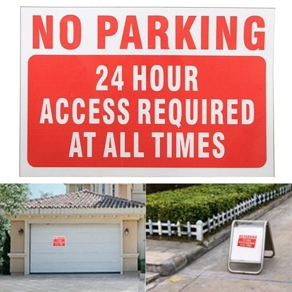 Hot Waterproof NO Parking At Any Time Warning Sign Vinyl Decal Sticker 30*40CM