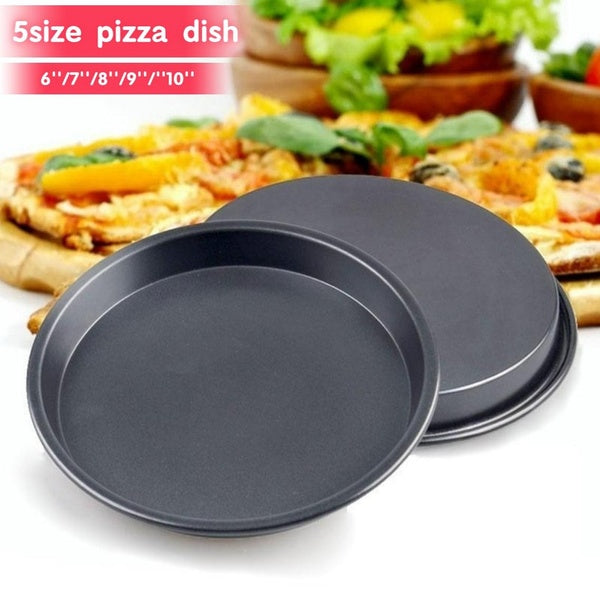 High Temperature Resistance Multifunctional 6''- 10'' Non-Stick Carbon Steel Classic Bakeware Kitchen Pizza Baking Oven Tray Bakeware Plate Pan Cook
