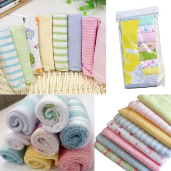 Baby Infant Newborn Kids Bath Towel Washcloths Bathing Feeding Wipe Cloth Baby Wash Cloth Soft Baby Care Comfortable Wipes