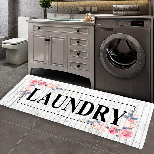 Laundry Mat Super Soft Non-slip Laundry Room Runner Rug Kitchen Floor Mats