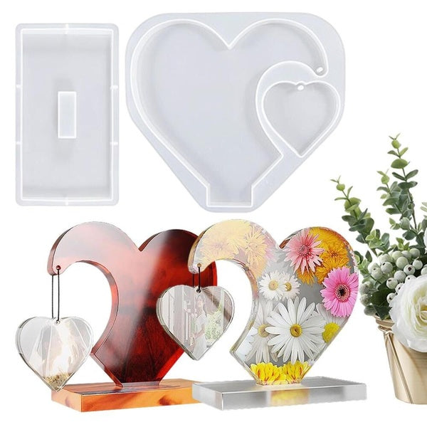 Silicone Epoxy Casting Molds Love Heart Picture Frame Epoxy Resin Mold for DIY Craft Resin Decorative Silicone Frame Mould Home Decor