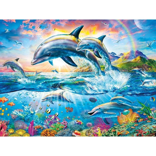 Diamond Painting Rainbow Dolphins Diamond Mosaic Home Decor Diamonds Embroidery