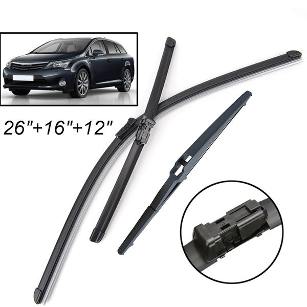 Windshield Wiper Blades For Toyota Avensis T270 Estate 2009 - 2018 Front Rear Window Set 2010 2011 2012 2013 2014 2015 16