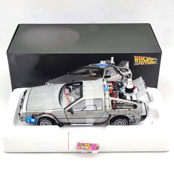 HW 1-18 for Elite Back To The Future Time Machine Ultimate Edition BCJ97 Diecast Models Car Collection Auto Gift
