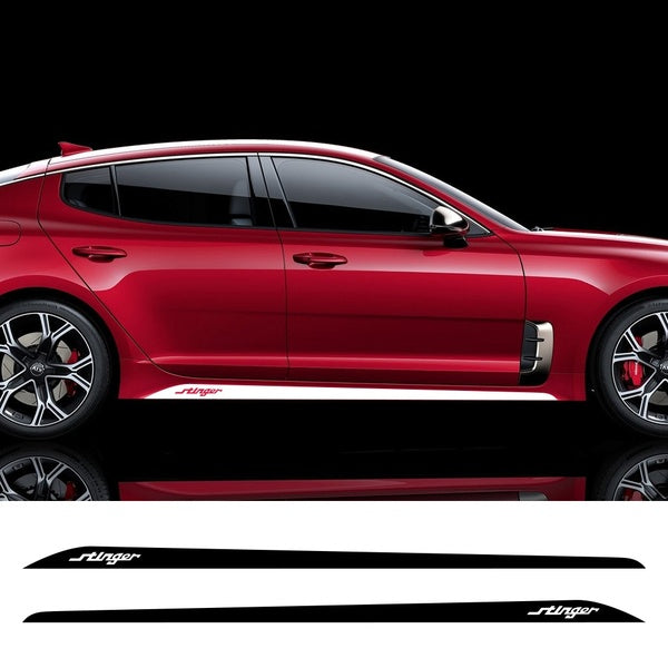 2Pcs For KIA Stinger Car Door Long Side Stripes Stickers Auto Vinyl Film Decoration Decals DIY Automobile Car Tuning Accessories