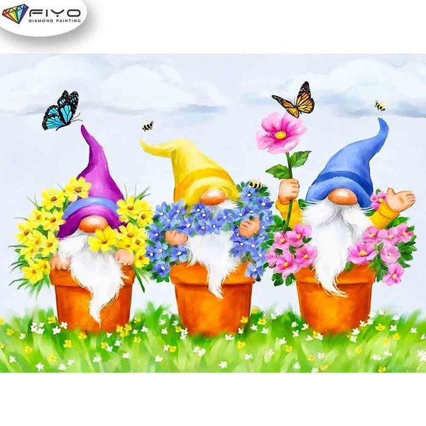 FIYO Three Dwarves Diamond Painting Kits For Adults DIY 5D Diamond Mosaic Diamond Painting Home and Kitchen Fashion Canvas Pictures Wall Decoration G
