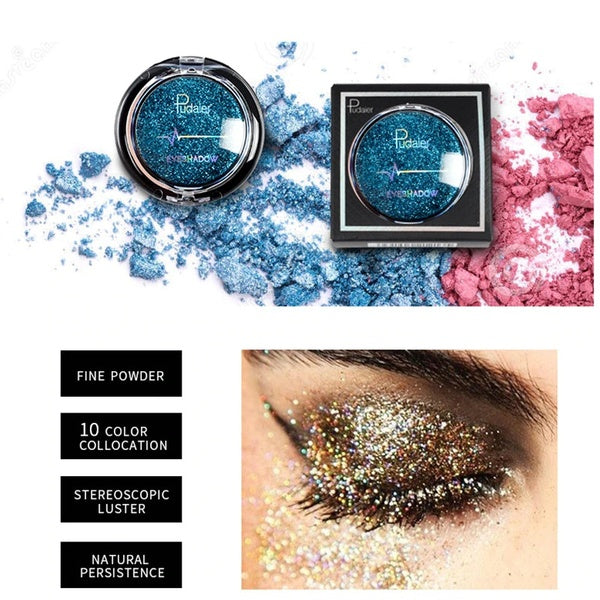 Santé & Beauté Pudaier 20 Couleur Glitter Minéral Naturel Shimmer Métallique Fard À Paupières Maquillage Professionnel pour Ombre À Paupières Pigment