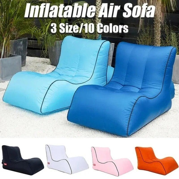 Inflatable Outdoor Sofa Garden Chair Portable Lazy Lounger Air Sleeping Bags Outdoor Camping Beach Couch Seat Stool Water-proof