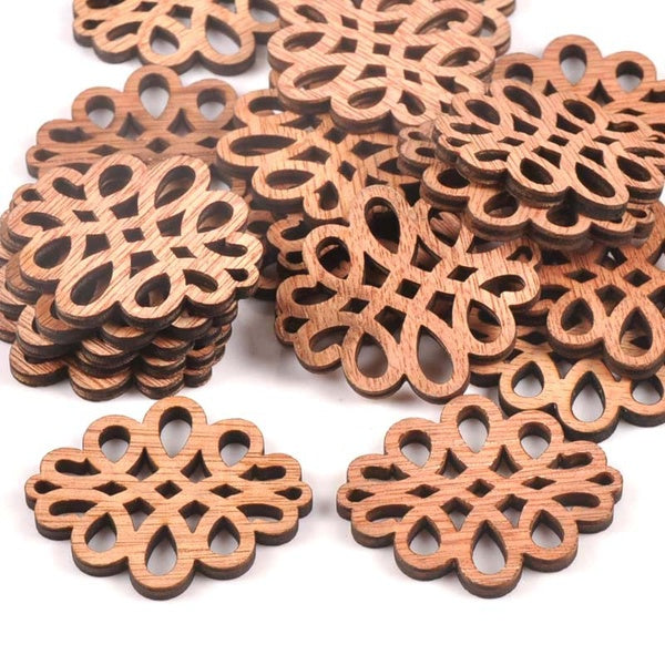 10pcs Clouds Pattern Vintage DIY Wood Crafts Scrapbooking Accessories For Wooden Home Decoration Sewing Ornament