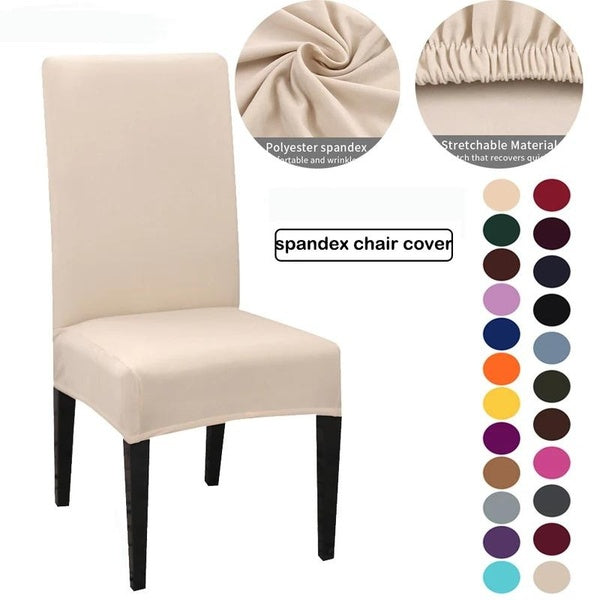 Solid Color Chair Cover Spandex Stretch Slipcovers Chair Chair Covers for Kitchen Dining Room Kitchen Wedding Banquet 1-2-4pcs